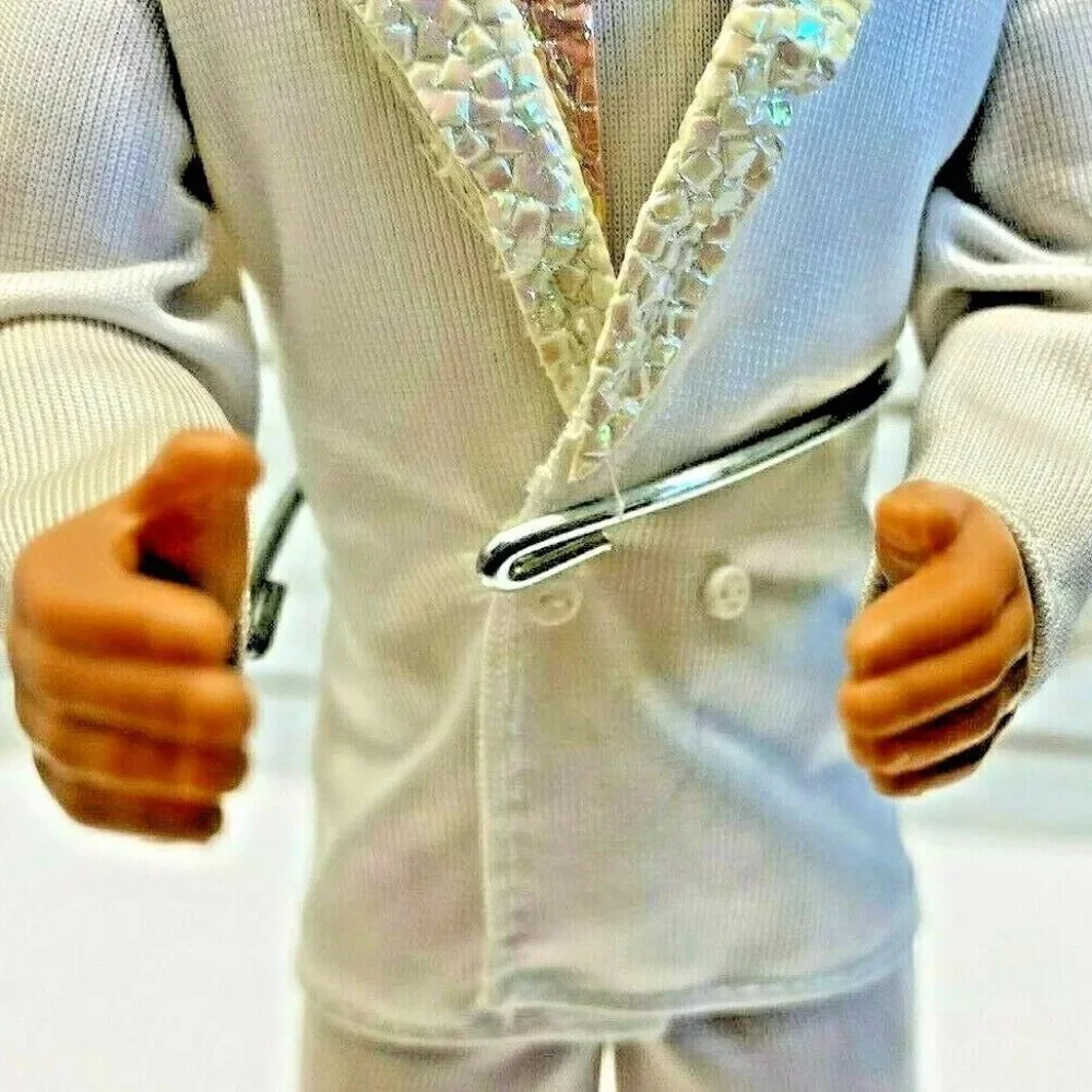 MATTEL BARBIE Ken Doll Plastic Hair Bodysuit 4 Piece Outfit Blue Eyes 12